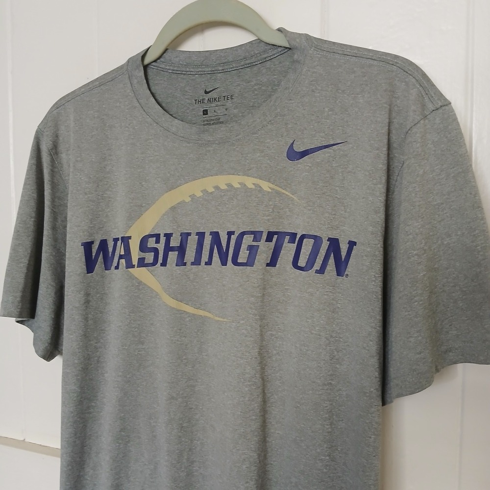 Washington Huskies Nike T-Shirt Dri-Fit Legend Men's Large Gray Athletic NCAA SS - Picture 8 of 12